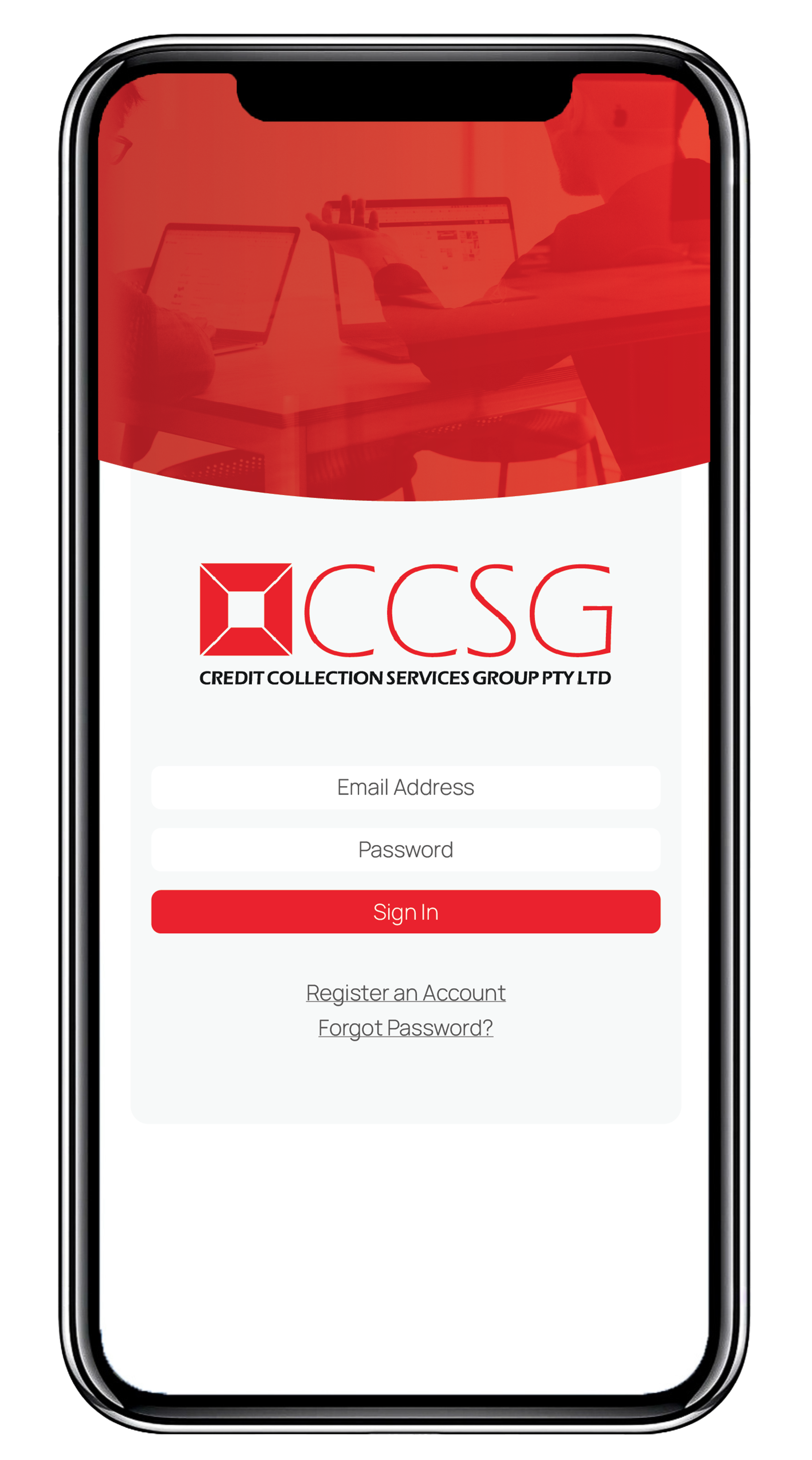 Client Login Screen - CCSG Group